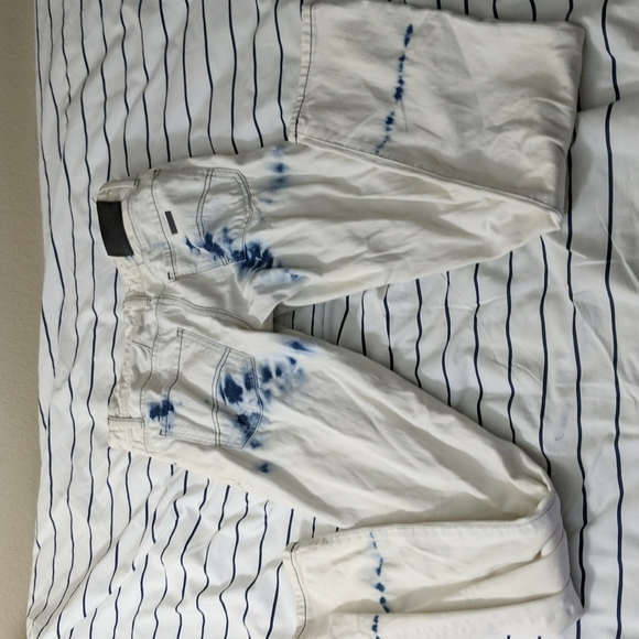 Armani Exchange J14 Skinny 29 waist white/blue jeans - Picture 5 of 5